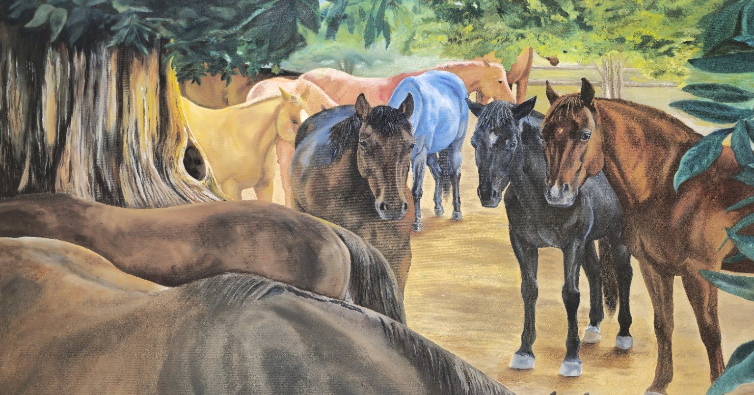 Equine Tranquility, original horse artwork by Tonja Hicks